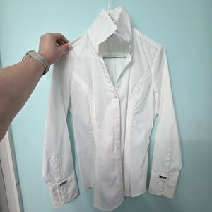Express White Long-Sleeved Shirt Size Sp